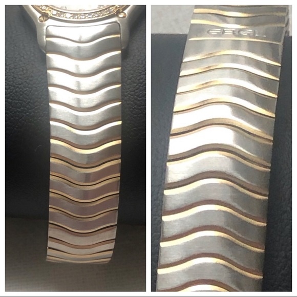 EBEL Wave Diamond 2 Tone Bracelet 18K YG/SS Watch - Picture 15 of 16